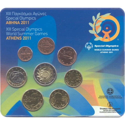 Moneda de 2 Euros Conmemorativos de Grecia 2011 - Olimpiadas Especiales de Atenas 2011 - Cartera Conmemorativa - Foto 1