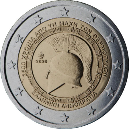 Moneda de 2 Euros Conmemorativos de Grecia 2020 - Batalla de las Termópilas