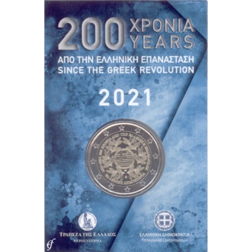 Moneda de 2 Euros Conmemorativos de Grecia 2021 - 200 Aniversario de la Revolución Griega - Coincard - Foto 1