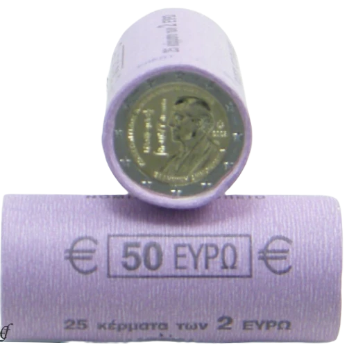 Moneda de 2 Euros Conmemorativos de Grecia 2023 - Constantin Carathéodory - Rollo - Foto 1