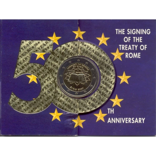 Moneda de 2 Euros Conmemorativos de Irlanda 2007 - Tratado de Roma - Coincard - Foto 1