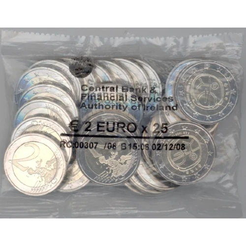 Moneda de 2 Euros Conmemorativos de Irlanda 2009 - Unión Económica y Monetaria - Bolsa - Foto 1