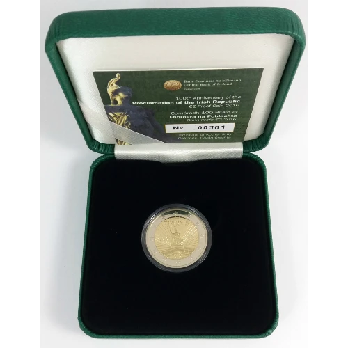 Moneda de 2 Euros Conmemorativos de Irlanda 2016 - Alzamiento de Pascua - Estuche Proof - Foto 1