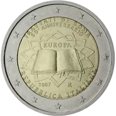 Moneda de 2 Euros Conmemorativos de Italia 2007 - Tratado de Roma