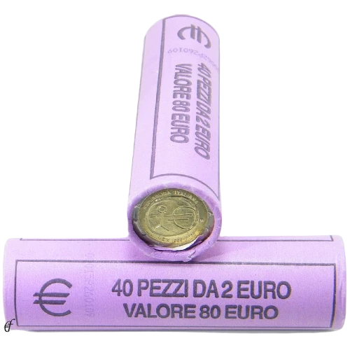 Moneda de 2 Euros Conmemorativos de Italia 2009 - Unión Económica y Monetaria - Rollo - Foto 1