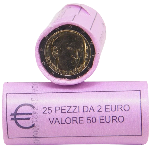 Moneda de 2 Euros Conmemorativos de Italia 2013 - Giovanni Boccaccio - Rollo - Foto 1