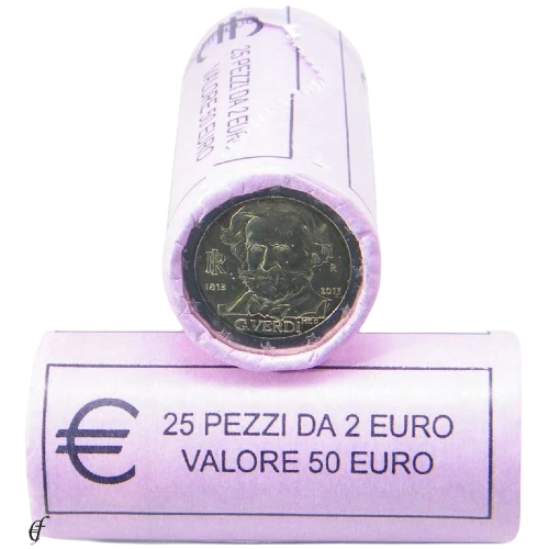 Moneda de 2 Euros Conmemorativos de Italia 2013 - Giuseppe Verdi - Rollo - Foto 1