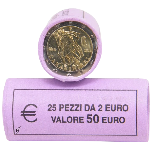Moneda de 2 Euros Conmemorativos de Italia 2014 - Carabinieri - Rollo - Foto 1