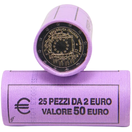 Moneda de 2 Euros Conmemorativos de Italia 2015 - 30 Aniversario de la Bandera de la Unión Europea - Rollo - Foto 1