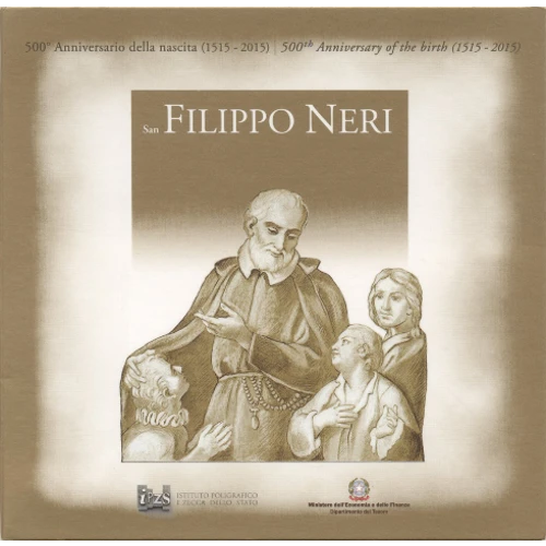 Moneda de 2 Euros Conmemorativos de Italia 2015 - Exposición Universal de Milán 2015 - Cartera Conmemorativa Filippo Neri - Foto 1