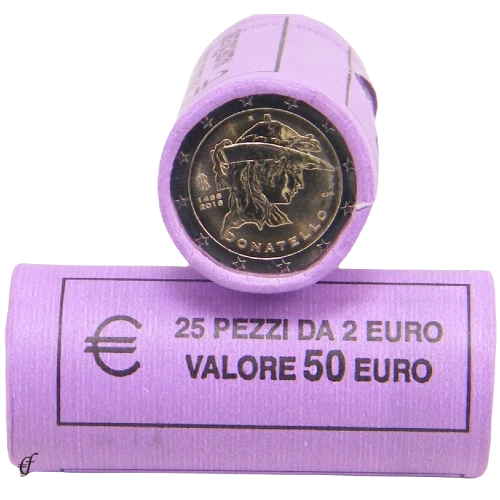 Moneda de 2 Euros Conmemorativos de Italia 2016 - Donatello - Rollo - Foto 1