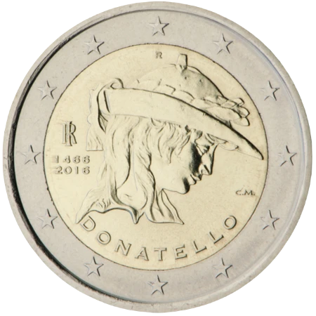 Moneda de 2 Euros Conmemorativos de Italia 2016 - Donatello