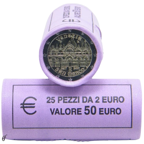Moneda de 2 Euros Conmemorativos de Italia 2017 - Basílica de San Marcos en Venecia - Rollo - Foto 1