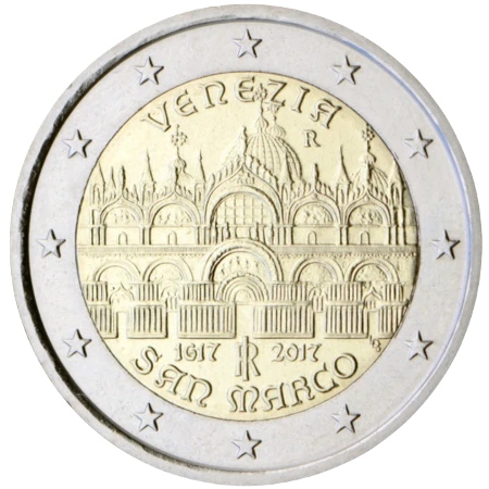 Moneda de 2 Euros Conmemorativos de Italia 2017 - Basílica de San Marcos en Venecia