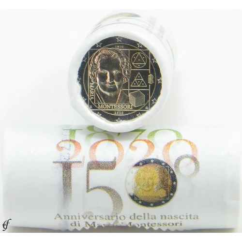 Moneda de 2 Euros Conmemorativos de Italia 2020 - Maria Montessori - Rollo Conmemorativo - Foto 1