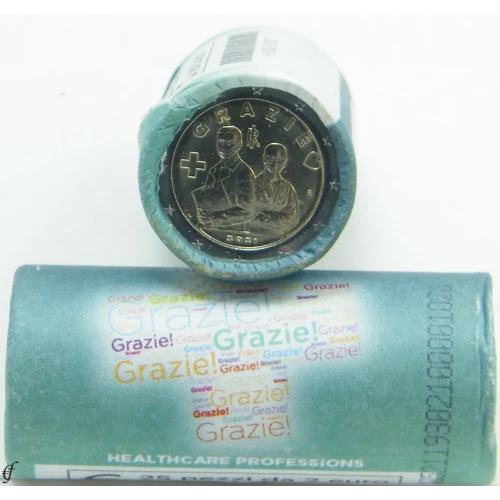 Moneda de 2 Euros Conmemorativos de Italia 2021 - Profesiones Sanitarias - Rollo Conmemorativo - Foto 1