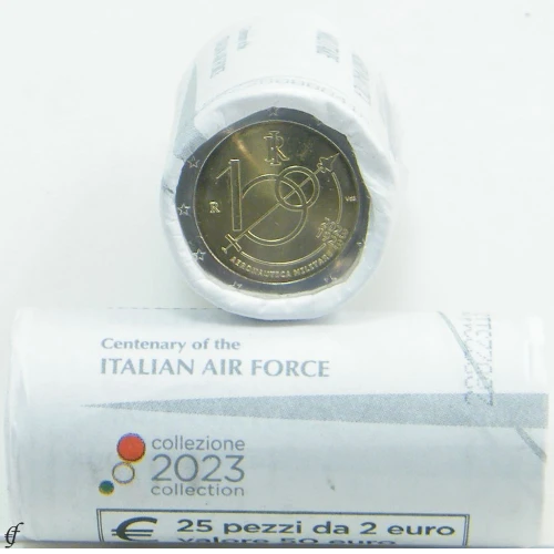 Moneda de 2 Euros Conmemorativos de Italia 2023 - Aeronautica Militare - Rollo Conmemorativo - Foto 1