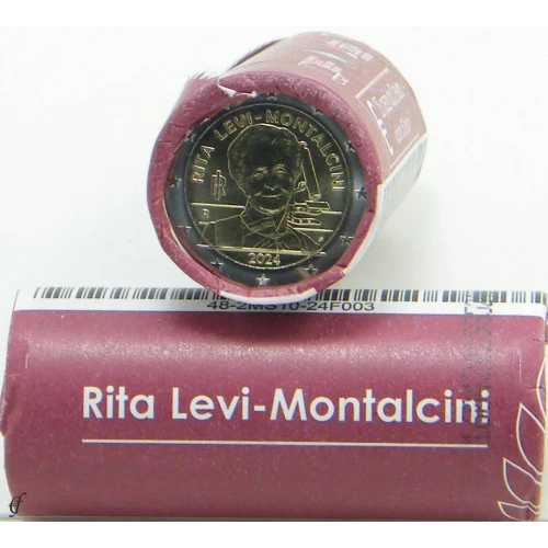 Moneda de 2 Euros Conmemorativos de Italia 2024 - Rita Levi Montalcini - Rollo Conmemorativo - Foto 1