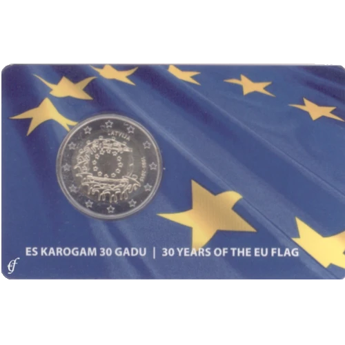 Moneda de 2 Euros Conmemorativos de Letonia 2015 - Presidencia Letonia del Consejo de la Unión Europea - Coincard - Foto 1