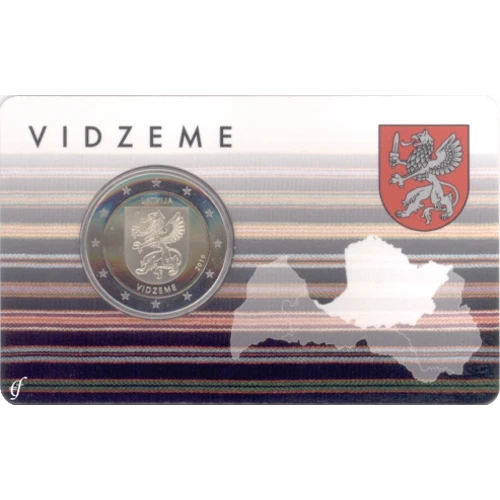 Moneda de 2 Euros Conmemorativos de Letonia 2016 - Vidzeme - Coincard - Foto 1