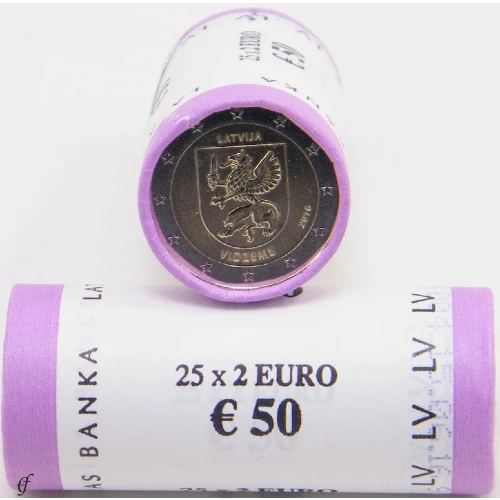 Moneda de 2 Euros Conmemorativos de Letonia 2016 - Vidzeme - Rollo - Foto 1