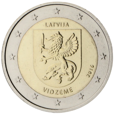 Moneda de 2 Euros Conmemorativos de Letonia 2016 - Vidzeme