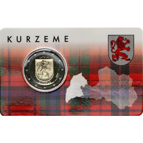 Moneda de 2 Euros Conmemorativos de Letonia 2017 - Kurzeme - Coincard - Foto 1