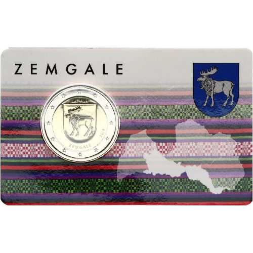 Moneda de 2 Euros Conmemorativos de Letonia 2018 - Zemgale - Coincard - Foto 1