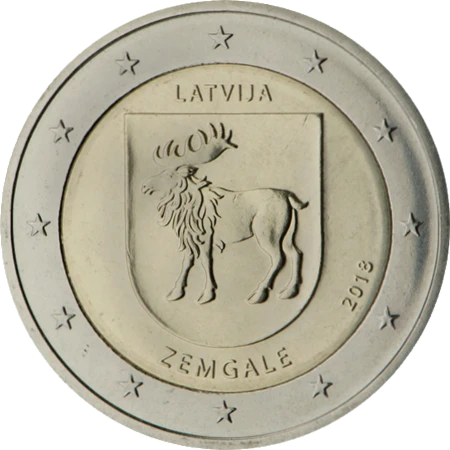 Moneda de 2 Euros Conmemorativos de Letonia 2018 - Zemgale