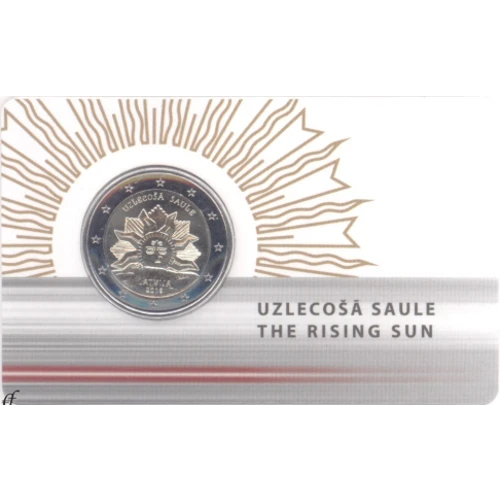 Moneda de 2 Euros Conmemorativos de Letonia 2019 - Sol Naciente - Coincard - Foto 1
