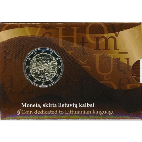 Moneda de 2 Euros Conmemorativos de Lituania 2015 - Lengua Lituana - Coincard - Foto 1