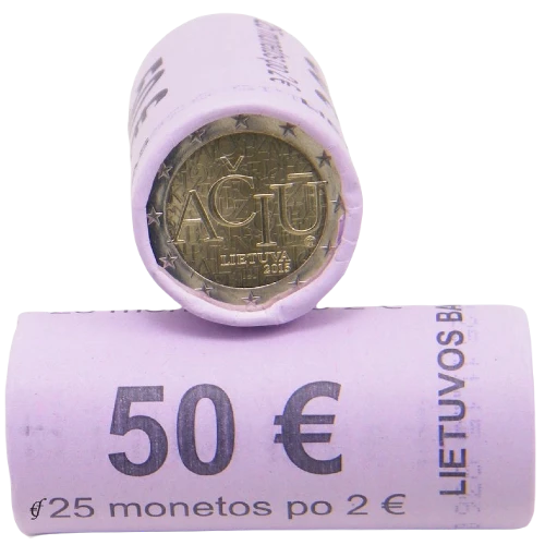 Moneda de 2 Euros Conmemorativos de Lituania 2015 - Lengua Lituana - Rollo - Foto 1