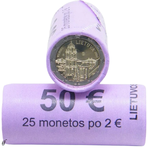 Moneda de 2 Euros Conmemorativos de Lituania 2017 - Vilnius - Rollo - Foto 1