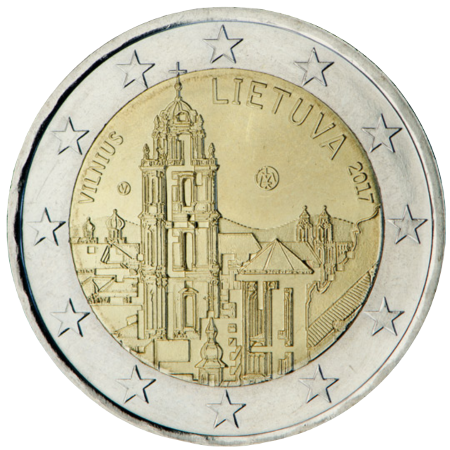 Moneda de 2 Euros Conmemorativos de Lituania 2017 - Vilnius