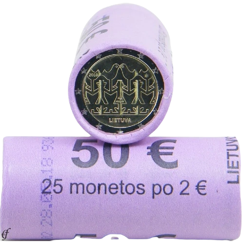 Moneda de 2 Euros Conmemorativos de Lituania 2018 - Festival de la Canción y la Danza - Rollo - Foto 1