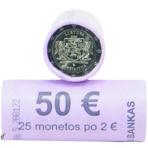 Moneda de 2 Euros Conmemorativos de Lituania 2020 - Región Etnográfica de Aukštaitija - Rollo - Foto 1