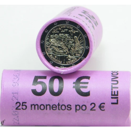 Moneda de 2 Euros Conmemorativos de Lituania 2021 - Reserva de la Biosfera de Žuvintas - Rollo - Foto 1