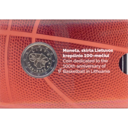 Moneda de 2 Euros Conmemorativos de Lituania 2022 - Baloncesto en Lituania - Coincard - Foto 1