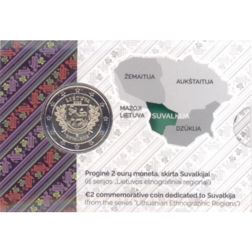 Moneda de 2 Euros Conmemorativos de Lituania 2022 - Región Etnográfica de Suvalkija - Coincard - Foto 1