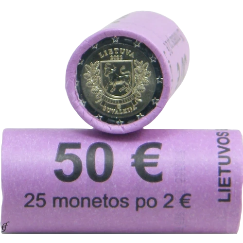 Moneda de 2 Euros Conmemorativos de Lituania 2022 - Región Etnográfica de Suvalkija - Rollo - Foto 1