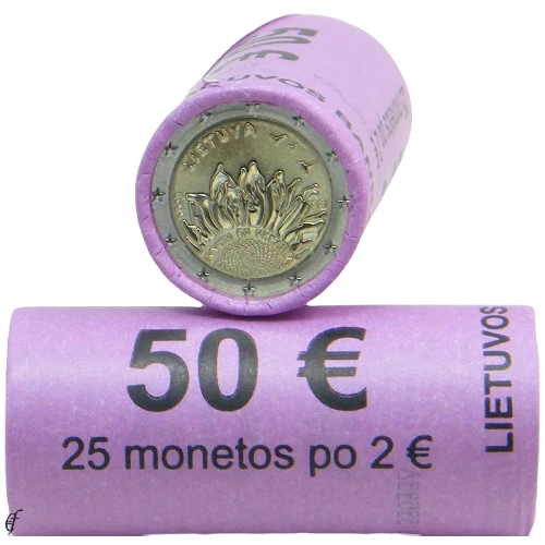 Moneda de 2 Euros Conmemorativos de Lituania 2023 - Juntos con Ucrania - Rollo - Foto 1