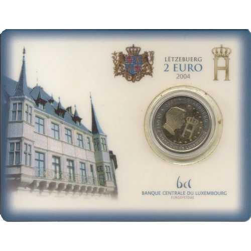 Moneda de 2 Euros Conmemorativos de Luxemburgo 2004 - Monograma del Gran Duque Enrique - Coincard - Foto 1