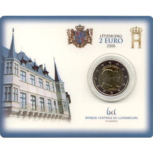 Moneda de 2 Euros Conmemorativos de Luxemburgo 2006 - 25 Cumpleaños del Gran Duque Guillermo - Coincard - Foto 1
