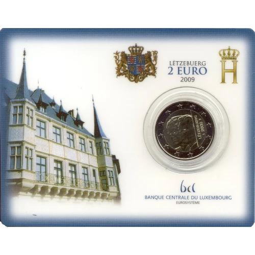 Moneda de 2 Euros Conmemorativos de Luxemburgo 2009 - Gran Duquesa Carlota - Coincard - Foto 1