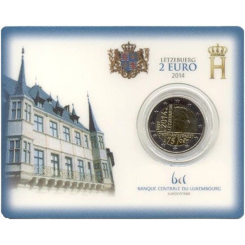Moneda de 2 Euros Conmemorativos de Luxemburgo 2014 - 175 Aniversario de la Independencia de Luxemburgo - Coincard - Foto 1