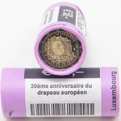 Moneda de 2 Euros Conmemorativos de Luxemburgo 2015 - 30 Aniversario de la Bandera de la Unión Europea - Rollo - Foto 1