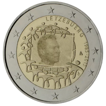Moneda de 2 Euros Conmemorativos de Luxemburgo 2015 - 30 Aniversario de la Bandera de la Unión Europea