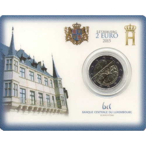 Moneda de 2 Euros Conmemorativos de Luxemburgo 2015 - Dinastía Nassau-Weilburg - Coincard - Foto 1