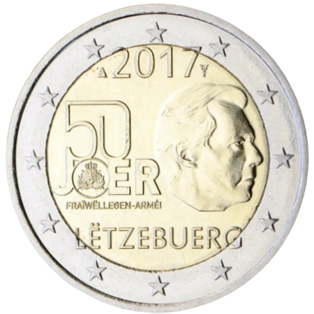 Moneda de 2 Euros Conmemorativos de Luxemburgo 2017 - Servicio Militar Voluntario