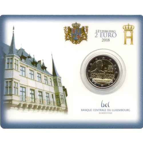 Moneda de 2 Euros Conmemorativos de Luxemburgo 2018 - Constitución de Luxemburgo - Coincard - Foto 1
